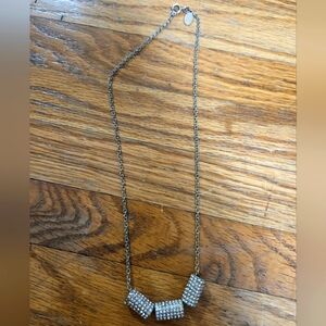 Women's gold necklace 💛 16" adjustable chain with 3 diamond covered loops